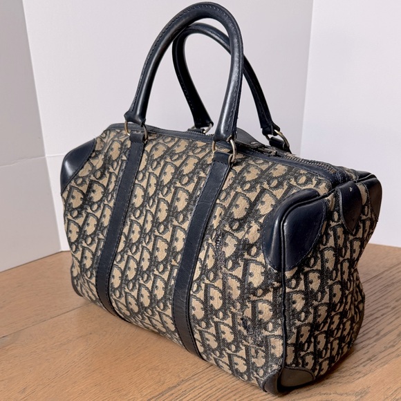 Christian Dior vintage oblique tapestry Boston hand bag - Picture 1 of 14
